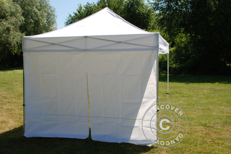 Sidevæg m/lynlås til FleXtents 2x2m, 2m, Hvid - Image 3