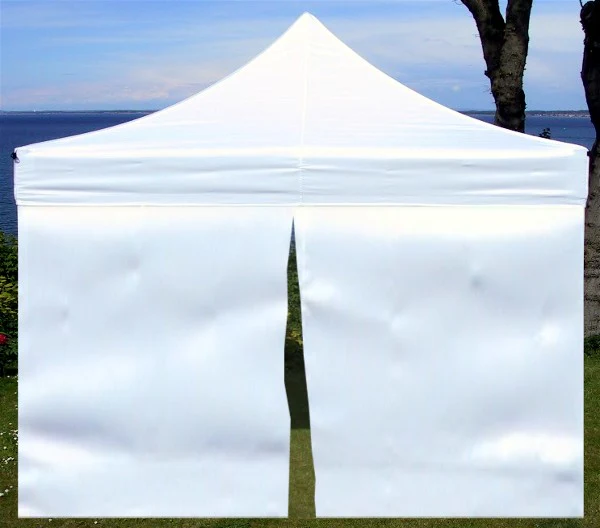 Sidevæg m/lynlås til FleXtents, 4,5m, Hvid - Image 2