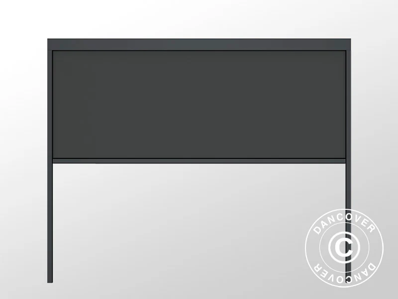 Sidevæg til bioklimatisk pergola pavillon San Pablo, 4m, Sort - Image 10