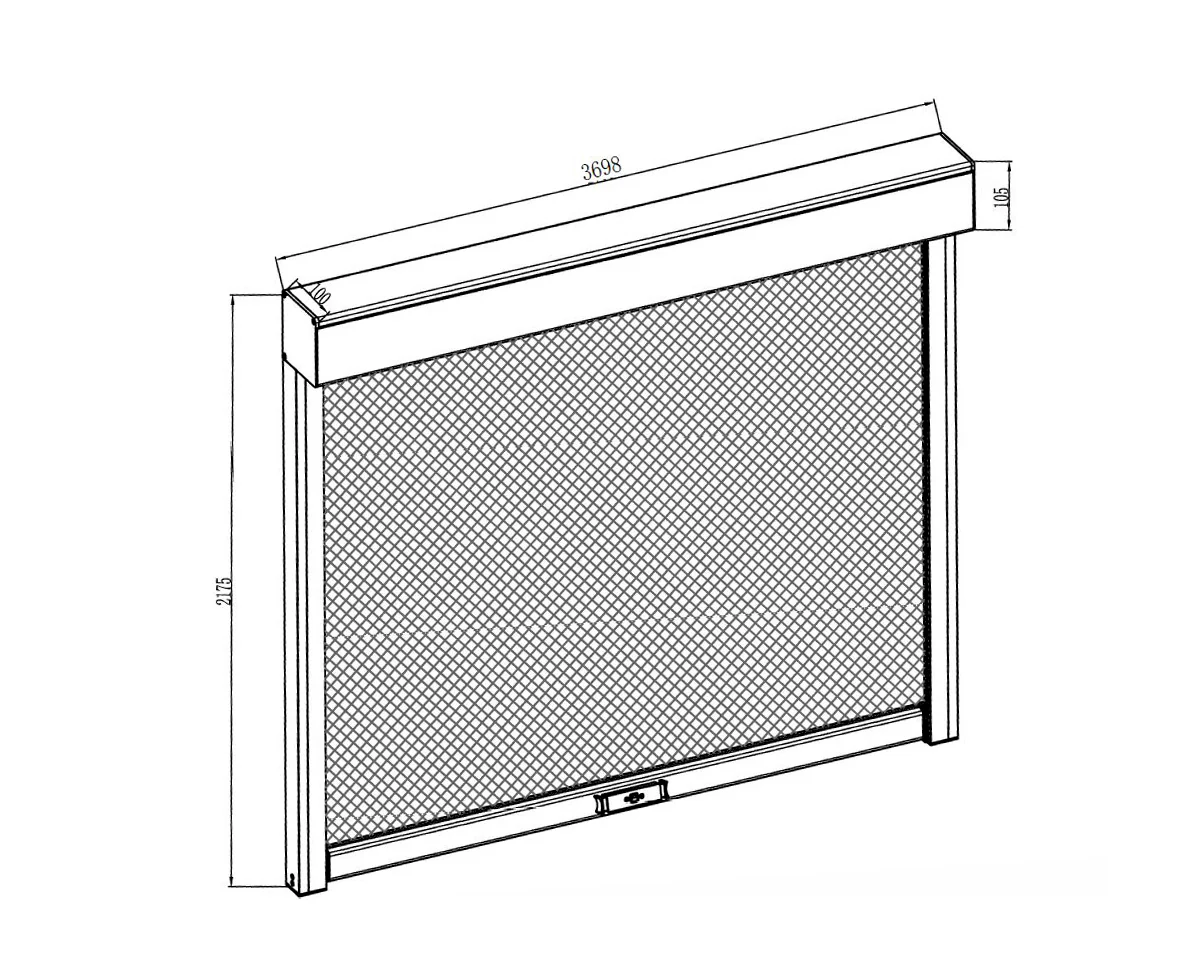Sidevæg til bioklimatisk pergola pavillon San Pablo, 4m, Sort - Image 11