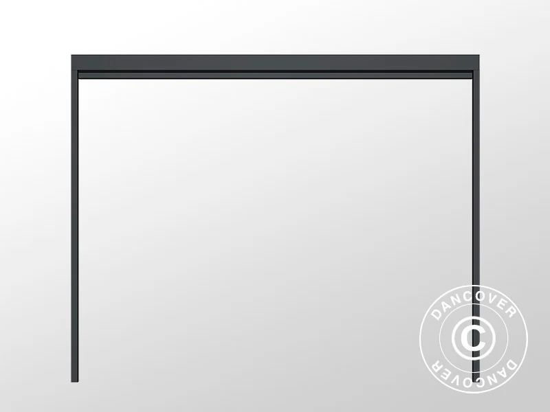 Sidevæg til bioklimatisk pergola pavillon San Pablo, 4m, Sort - Image 9