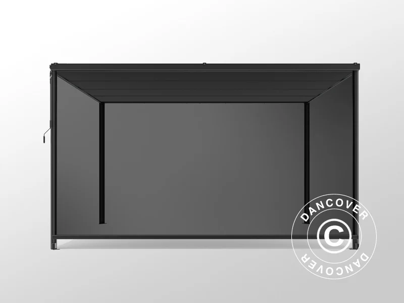 Sidevæg til pergola pavillon San Fernando, 4m, Mørkegrå - Image 2