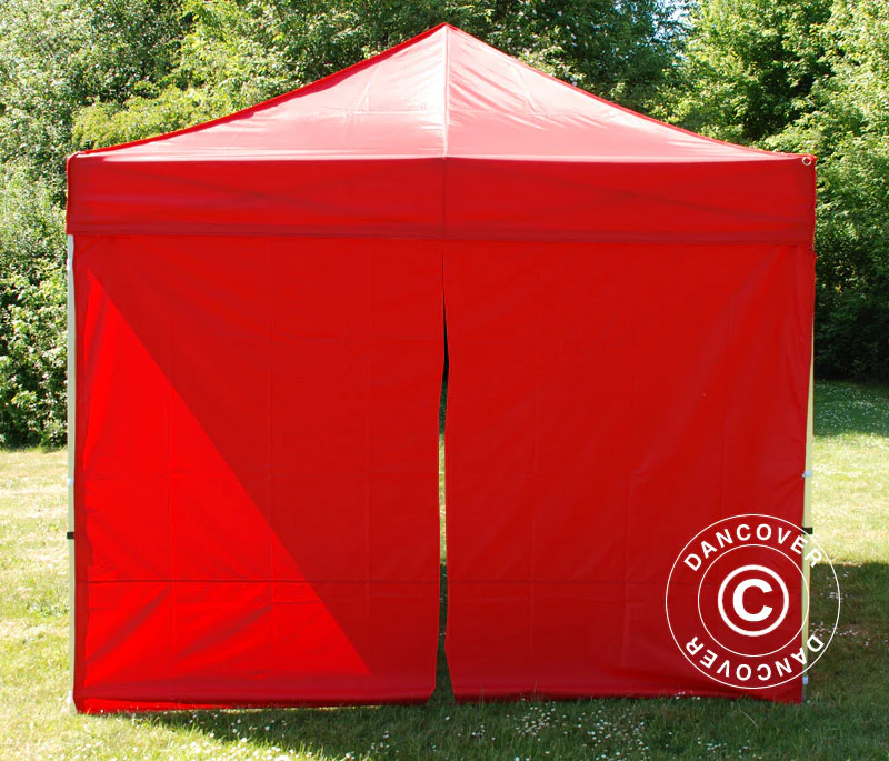 Sidevægge til Foldetelt FleXtents 3x3m, Rød - Image 5