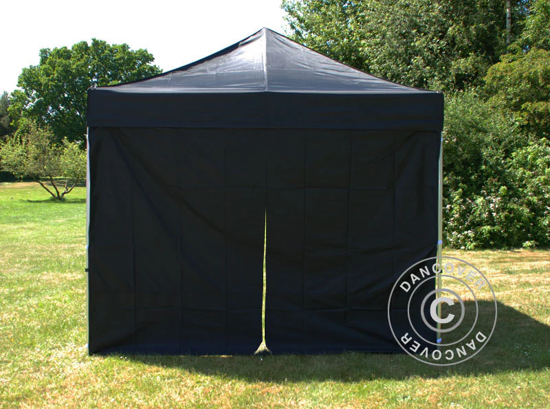 Sidevægge til Foldetelt FleXtents 4x4m, Sort - Image 3