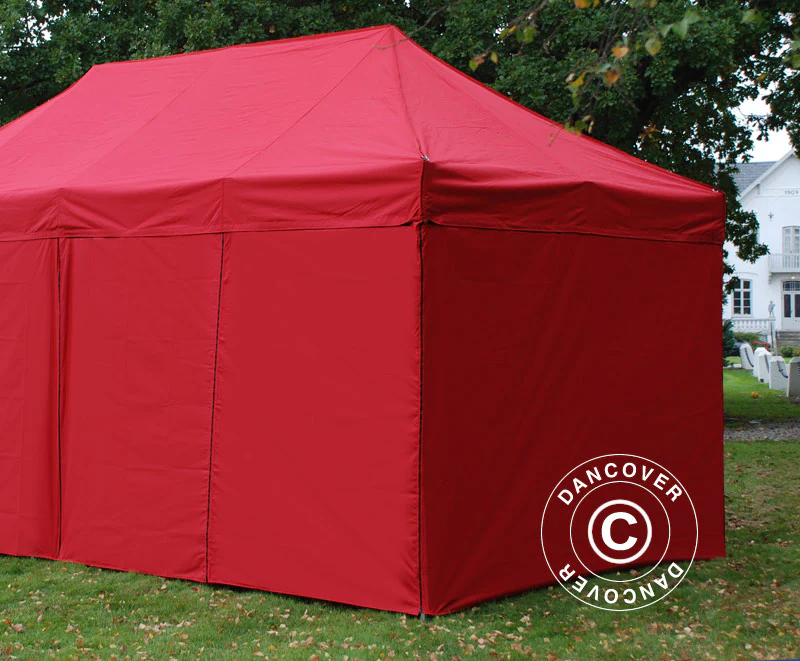 Sidevægge til Foldetelt FleXtents 4x8m, Rød - Image 4