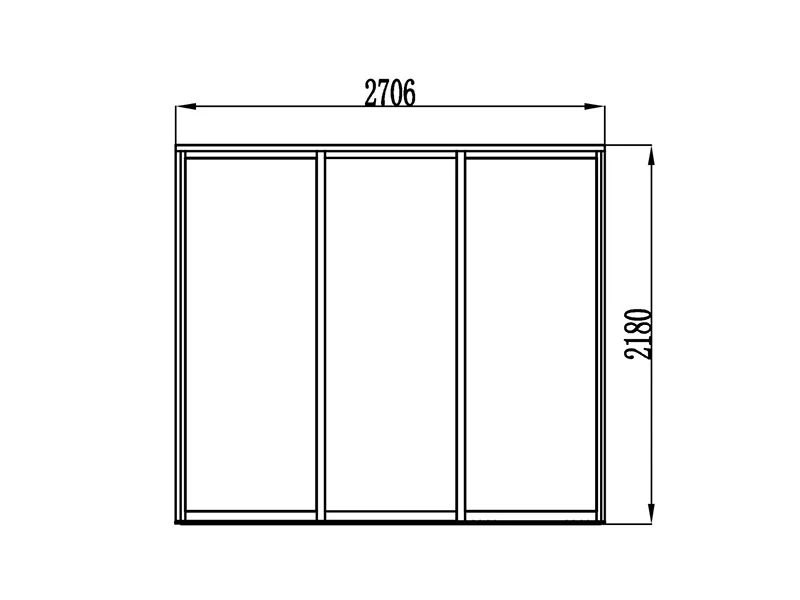 Skydedør m/glas til pergola pavillon San Pablo, 3m, Hvid - Image 6