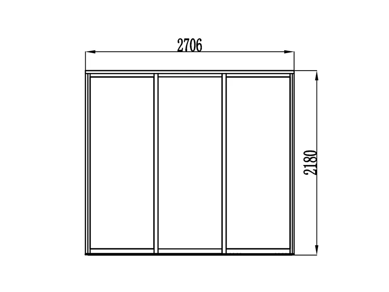 Skydedør m/glas til pergola pavillon San Pablo, 3m, Sort - Image 6