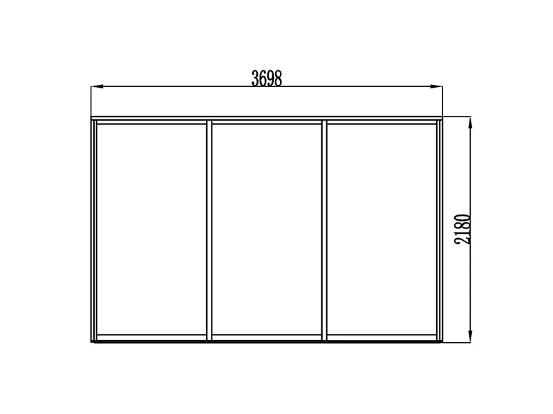 Skydedør m/glas til pergola pavillon San Pablo, 4m, Hvid - Image 6
