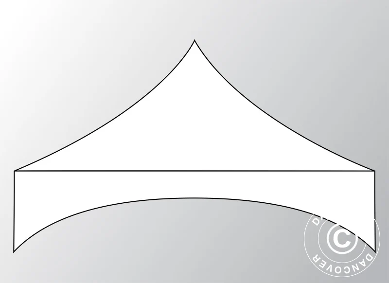 Tagdug "Arched" til Foldetelt FleXtents 3x6m, Hvid