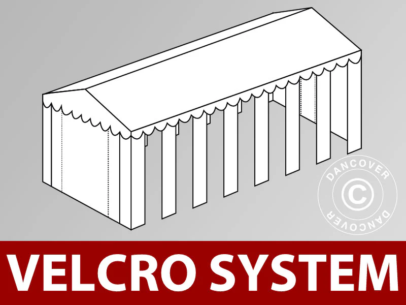 Tagdug med velcro til partytelt Exclusive CombiTents® 6x14m, Hvid