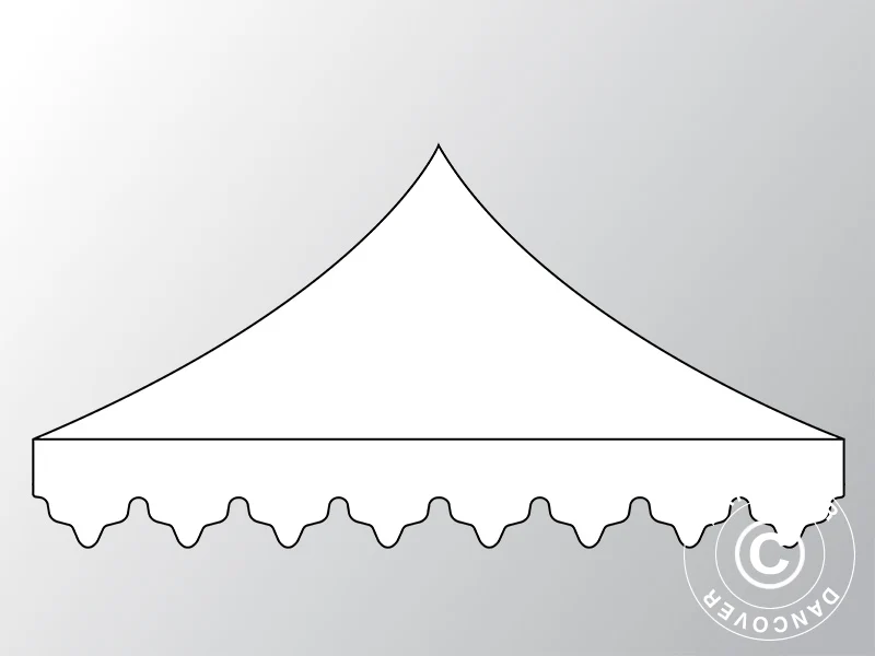 Tagdug "Morocco" til Foldetelt FleXtents 3x6m, Hvid