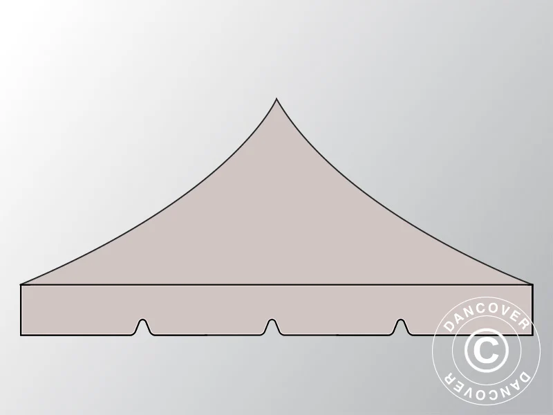 Tagdug "Peaked" til Foldetelt FleXtents 3x6m, Latte