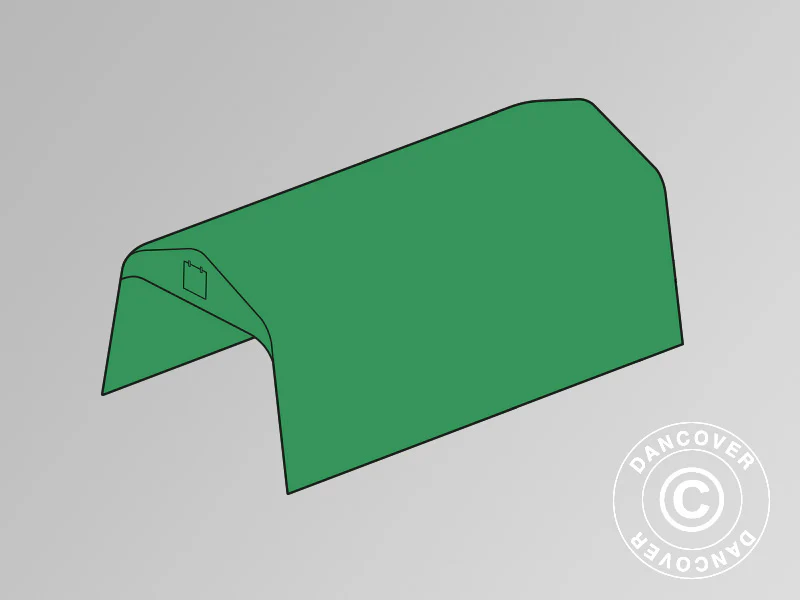 Tagdug til Garagetelt PRO 3,6x7,2m PVC, Grøn