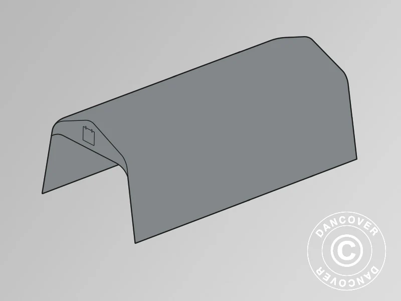 Tagdug til Garagetelt PRO 3,6x8,4m PE, Grå