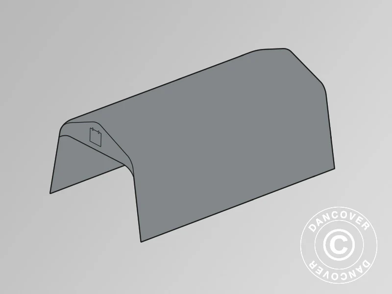 Tagdug til Garagetelt PRO 3,77x7,3m PVC, Grå