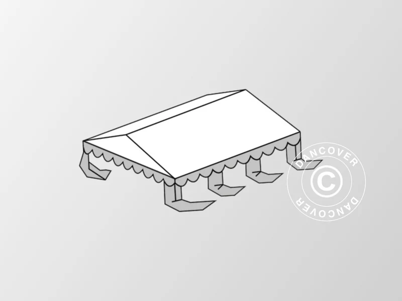 Tagdug til Partytelt Original 6x6m PVC, Hvid/Grå