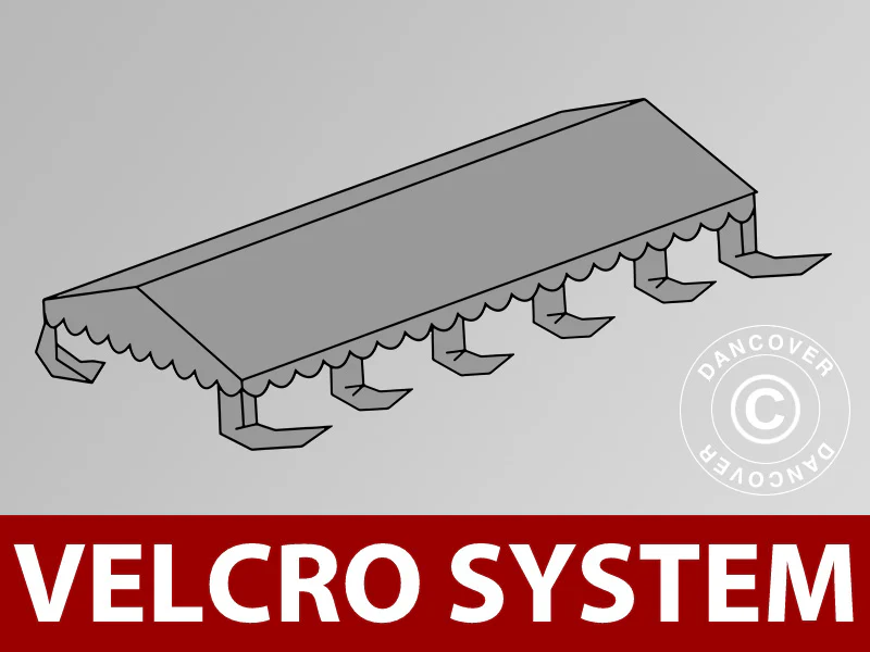 Tagdug til Partytelt UNICO, PVC/Polyester, 5x10m, Mørkegrå