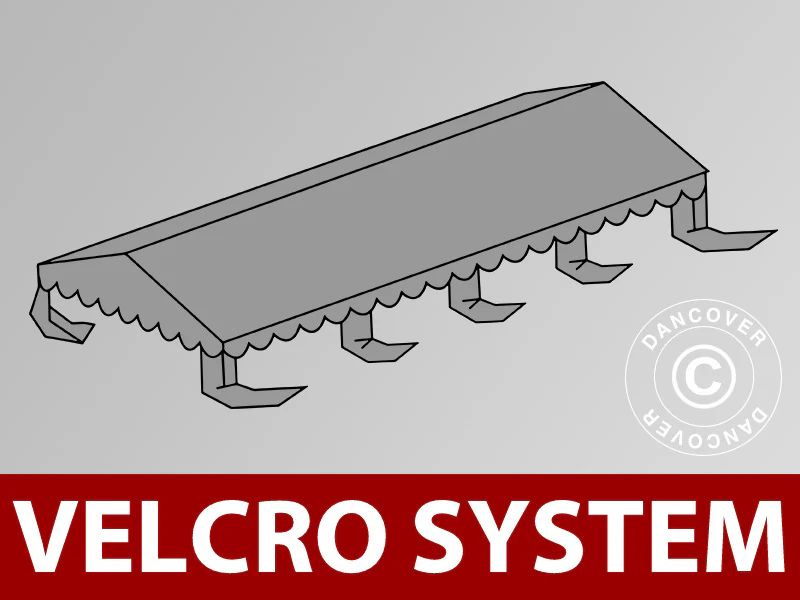 Tagdug til Partytelt UNICO, PVC/Polyester, 5x8m, Mørkegrå