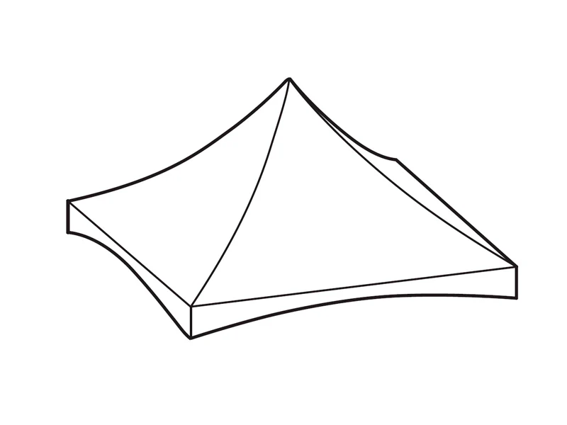 Tagdug til PartyZone Pagoda 4x4m PVC, Hvid