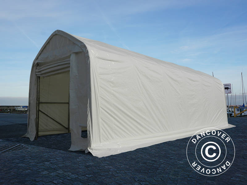Telthal Oceancover 5,5x15x4,1x5,3m, PE, Hvid - Image 4