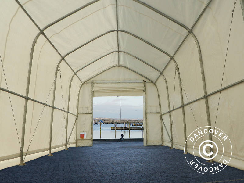 Telthal Oceancover 5,5x15x4,1x5,3m, PE, Hvid - Image 5