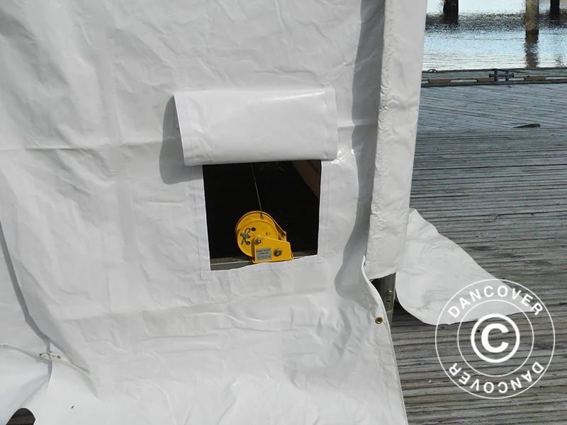 Telthal Oceancover 5,5x15x4,1x5,3m, PVC, Hvid - Image 5