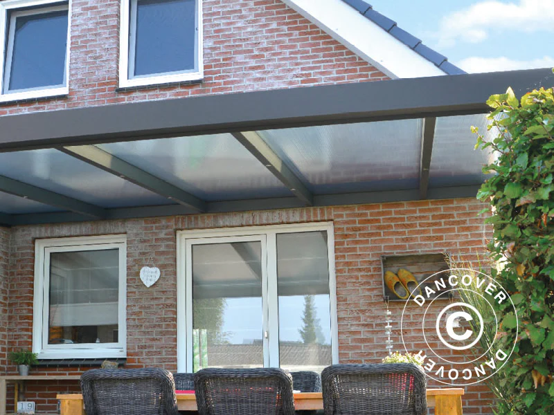 Terrasseoverdækning Expert m/polycarbonattag, 3x4m, Antracit - Image 8