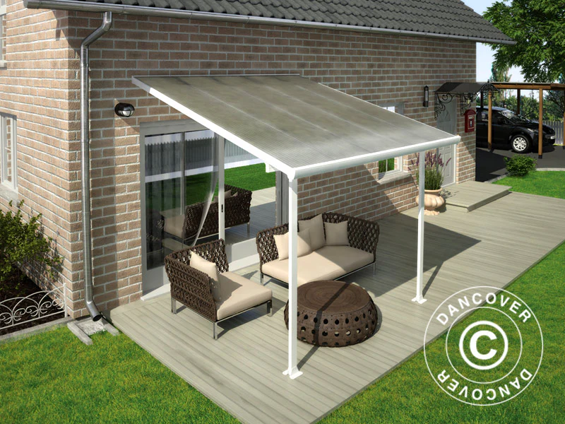 Terrasseoverdækning Feria, Palram/Canopia, 3x3,05m, Hvid