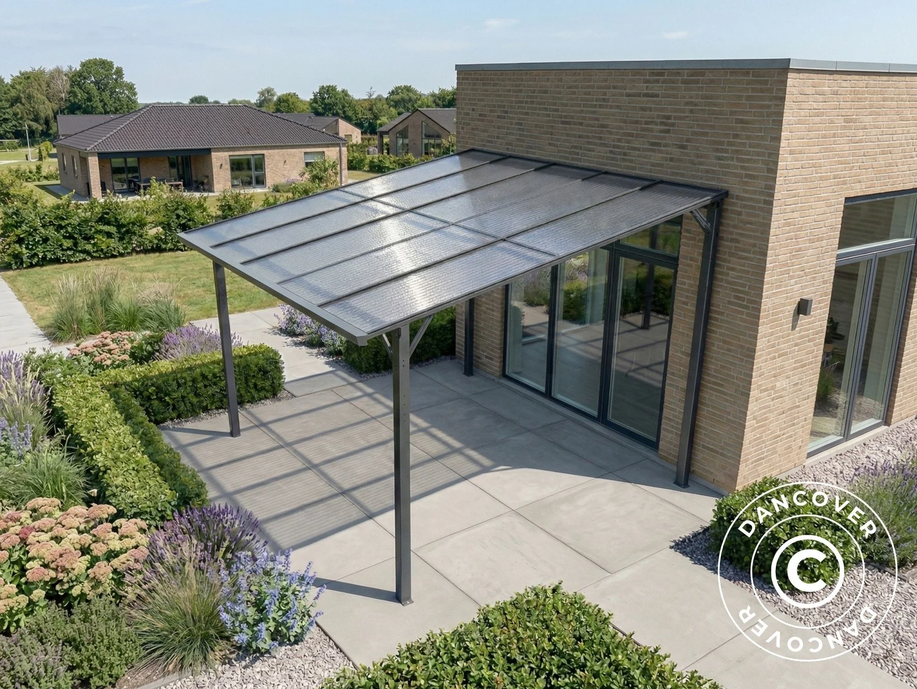 Terrasseoverdækning Sacramento 3,03x2,99m, 9,05m², Antracit - Image 2