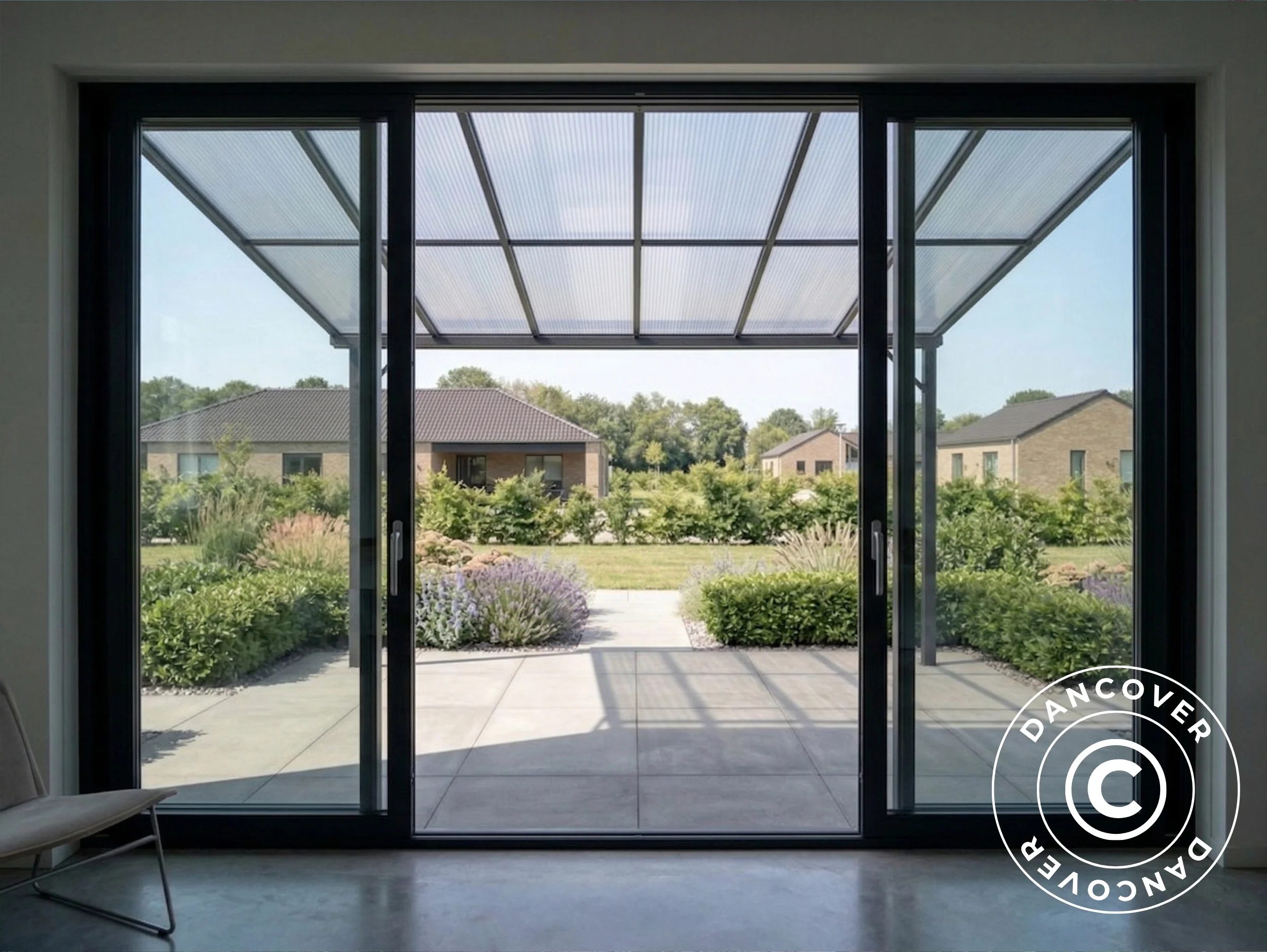 Terrasseoverdækning Sacramento 3,03x2,99m, 9,05m², Antracit - Image 3