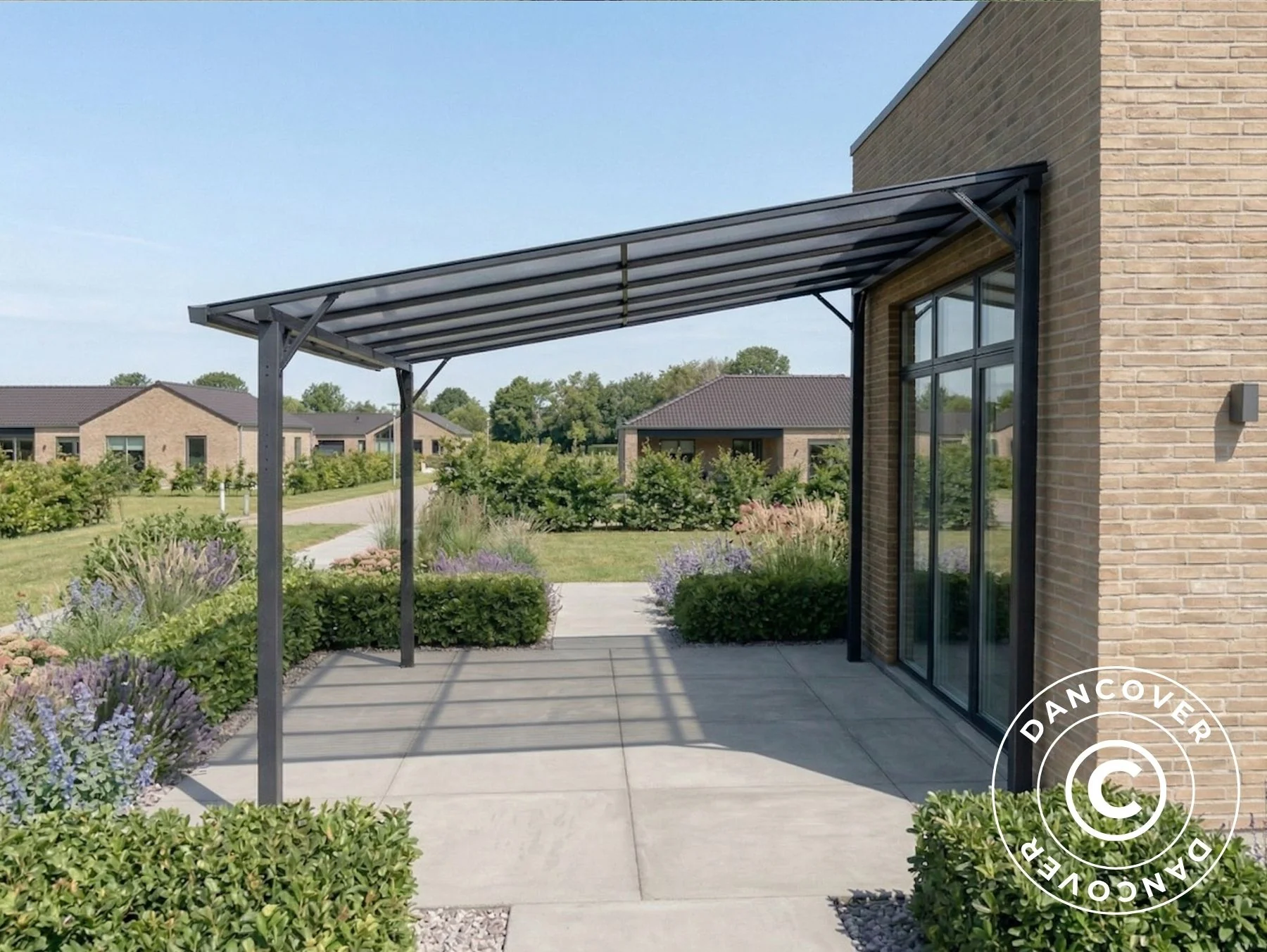 Terrasseoverdækning Sacramento 3,03x2,99m, 9,05m², Antracit - Image 5