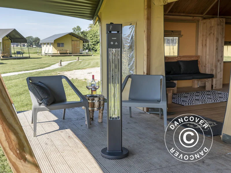 Terrassevarmer Q-Tower 2000 RCD m/fjernbetjening, 2000W, Sort - Image 6