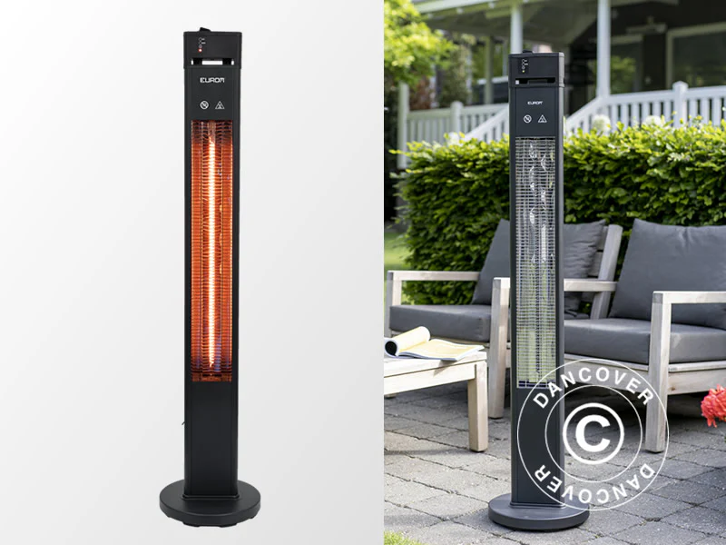 Terrassevarmer Q-Tower 2000 RCD m/fjernbetjening, 2000W, Sort - Image 7
