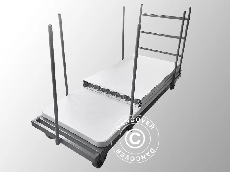 Transportvogn til borde, justerbar, Grå - Image 6