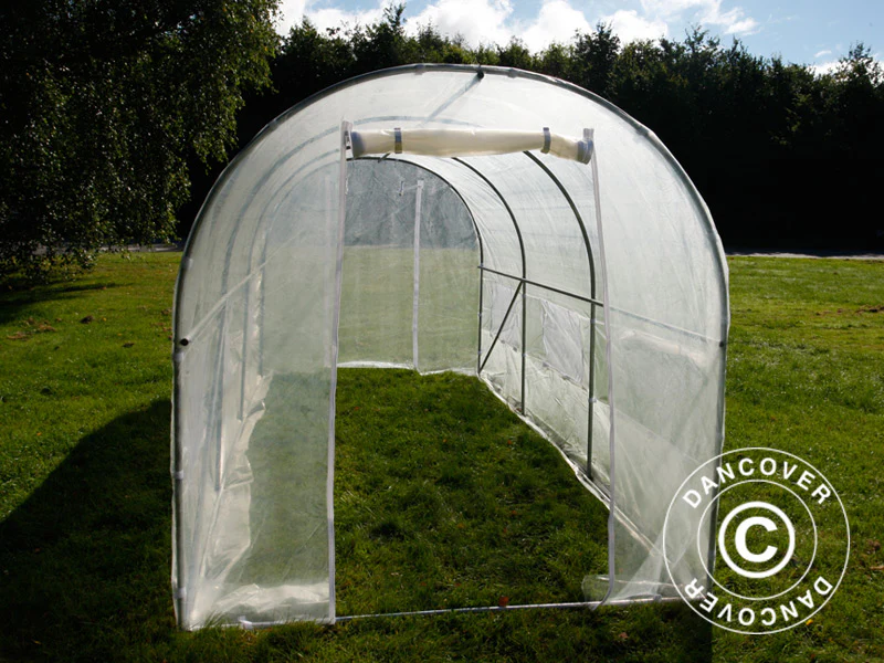 Polytunnel Drivhus 2x4,5x2m, 9m², Transparent - Image 11