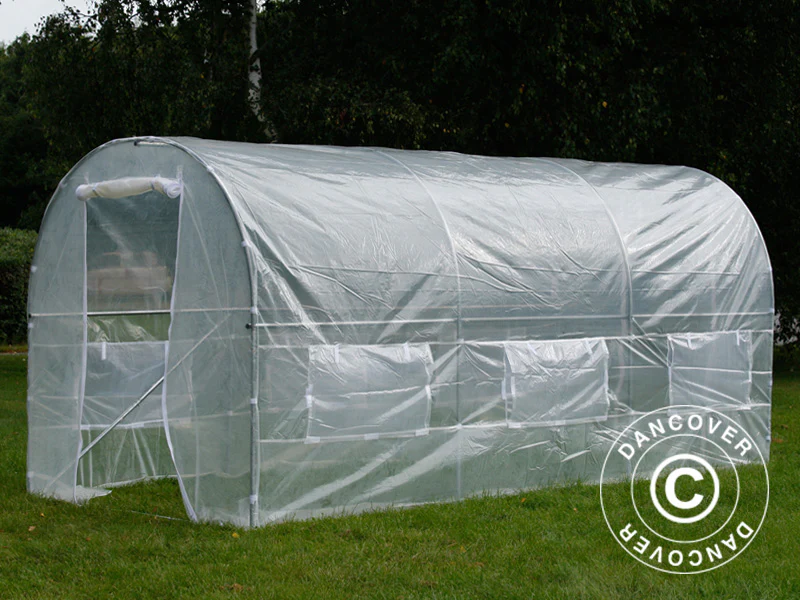 Polytunnel Drivhus 2x4,5x2m, 9m², Transparent - Image 3